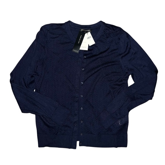 NWT Banana Republic navy blue cardigan size large - Picture 1 of 5